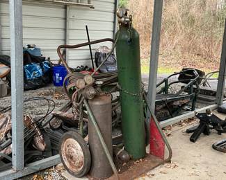 Oxygen & Acetylene Cart with Torch & Hose
