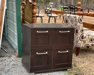 Cabinet with shelves and file drawers