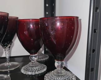ANCHOR HOCKING ROYAL RUBY RED GOBLETS