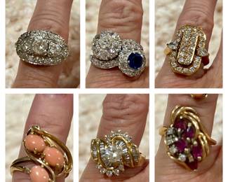 Fine jewelry (gold, diamonds, garnet, coral)