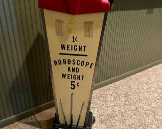 Antique horoscope & weight scale