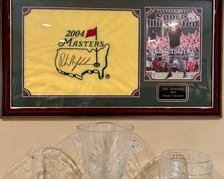 Phil Mickelson autographed Master’s flag