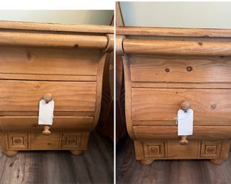 Pair of pine end tables