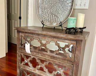 mirror front 3 drawer chest