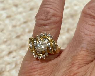 14k gold diamond ring