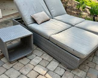 Double lounge converts into a sofa