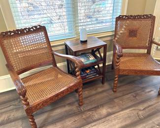 Antique cane chairs