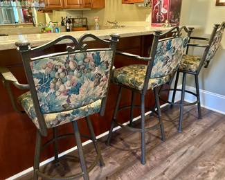3 swivel barstools