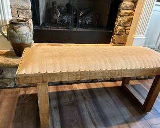 rustic-style bench