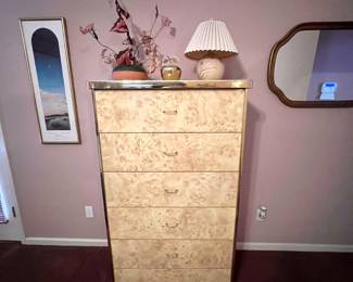 Mid Century Lacquer Chest of Drawers 