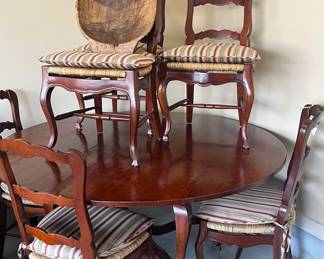 Antique French walnut dining set 