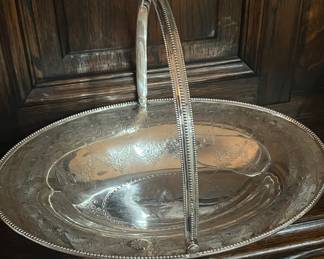 Large heavy sterling basket server from Erickson Liverpool