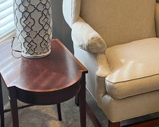 Wonder banded walnut accent table from England 