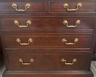 A second antique bachelor’s chest in a slightly different finish with the same age and construction 