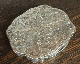 1940s sterling mirror compact