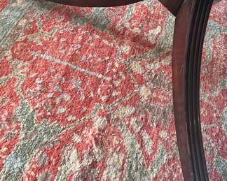 Double pedestal with original stamped brass claw feet