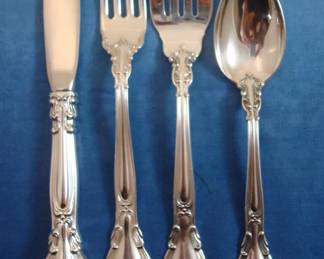 CHANTILLY service for 8 in sterling!