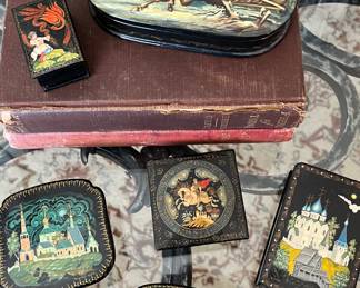 Old Russian lacquer boxes