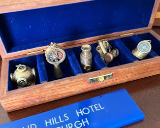 Antique brass nautical miniatures 