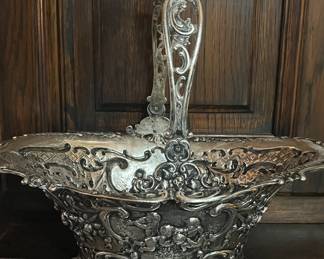 Massive sterling basket circa 1900 England