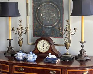 Antique candlestick lamps