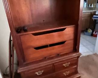 Armoire. Doors sitting beside armoire. Just need reattached.