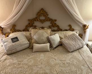 BED AND LINENS ONLY - KING - HEADBOARD NOT FOR SALE