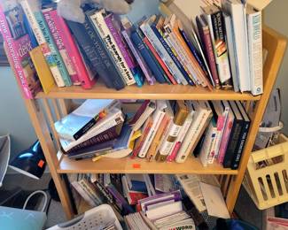 Books. Wood bookrack