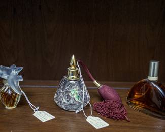 Nina Ricci Lalique 50th Anniversary 1oz. Fragrance, Waterford Cut Crystal Atomizer, Victoria Secret Fragrance