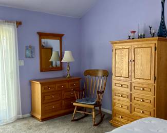 Dresser with mirror and armoire ALL MADE BY HOMEOWNER 
IMMPECABLE QUALITY 