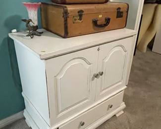 Cedar chest 
Vintage luggage 