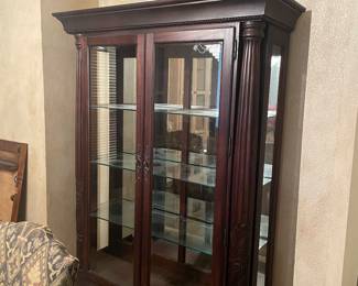 lighted display curio- (lights by touch )