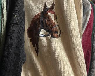 designer retro childs horse sweater  my boy sam  