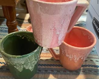 winart drip glaze  everything !! we are finding it all over -check back as we stage   this is very cool mid century pottery!!