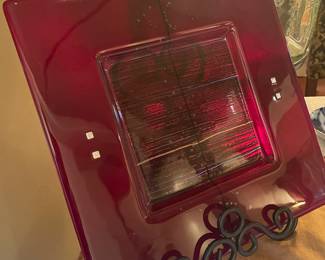 art glass  large plate 