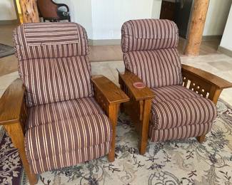 pair of stickley  recliners  so comfy !!