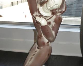 Avant Garde Ceramic Dancer by Karoly Fulup