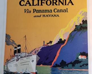 Original Panama Pacific Panama Canal Poster