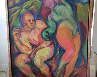 "Birth of Eve" Large Canvas by John Emmet Gerrity, ca. 1925