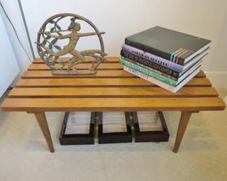 Deco Doorstop; MCM Slatted Bench