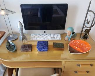 Deco Boxes, Vintage Rocket Bank; large mid century Ashtray