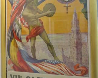 VII Olympiade Vintage Poster