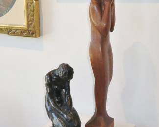 Bronze Figures (Tall wood one sold)