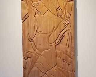 Large Deco Carving by Peter Krasnow, listed