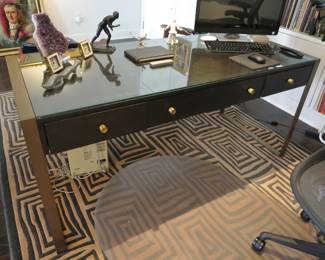 Modernist-Style Desk w/ Brass Fittings