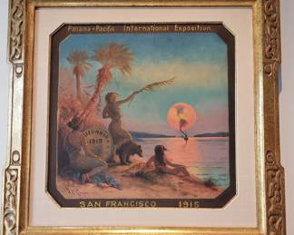 A. D. M Cooper.  These two amazing paintings were done in 1911 as Entrants to a poster competition for the Panama-Pacific Expo.