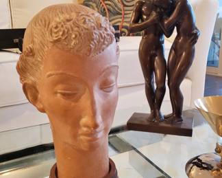 Modernist Terracotta Bust  by Brents Carlton