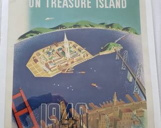 Original 1940 Treasure Island Golden Gate Expo Poster