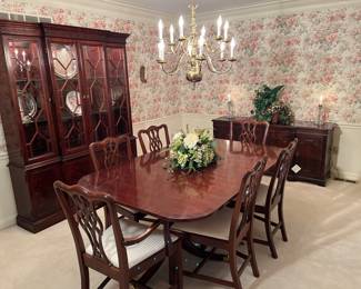 Dining Room:  This is an overview of the gorgeous dining room furniture which includes HICKORY CHAIR and CENTURY.  Items are separately priced, so buy the pieces you need.  Individual photos follow.