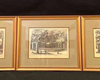 3 Vintage Framed Italian Prints